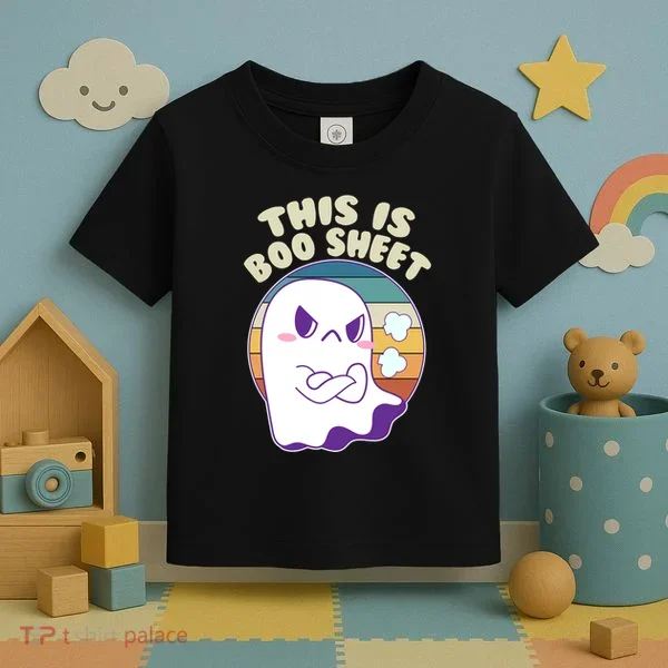 Funny Halloween This Is Boo Sheet Cute Ghost Toddler T-Shirt