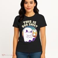 Funny Halloween This Is Boo Sheet Cute Ghost Women's T-Shirt thumb 4