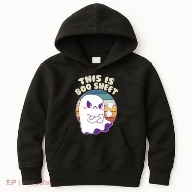 Funny Halloween This Is Boo Sheet Cute Ghost Kids Hoodie