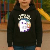 Funny Halloween This Is Boo Sheet Cute Ghost Kids Hoodie thumb 3