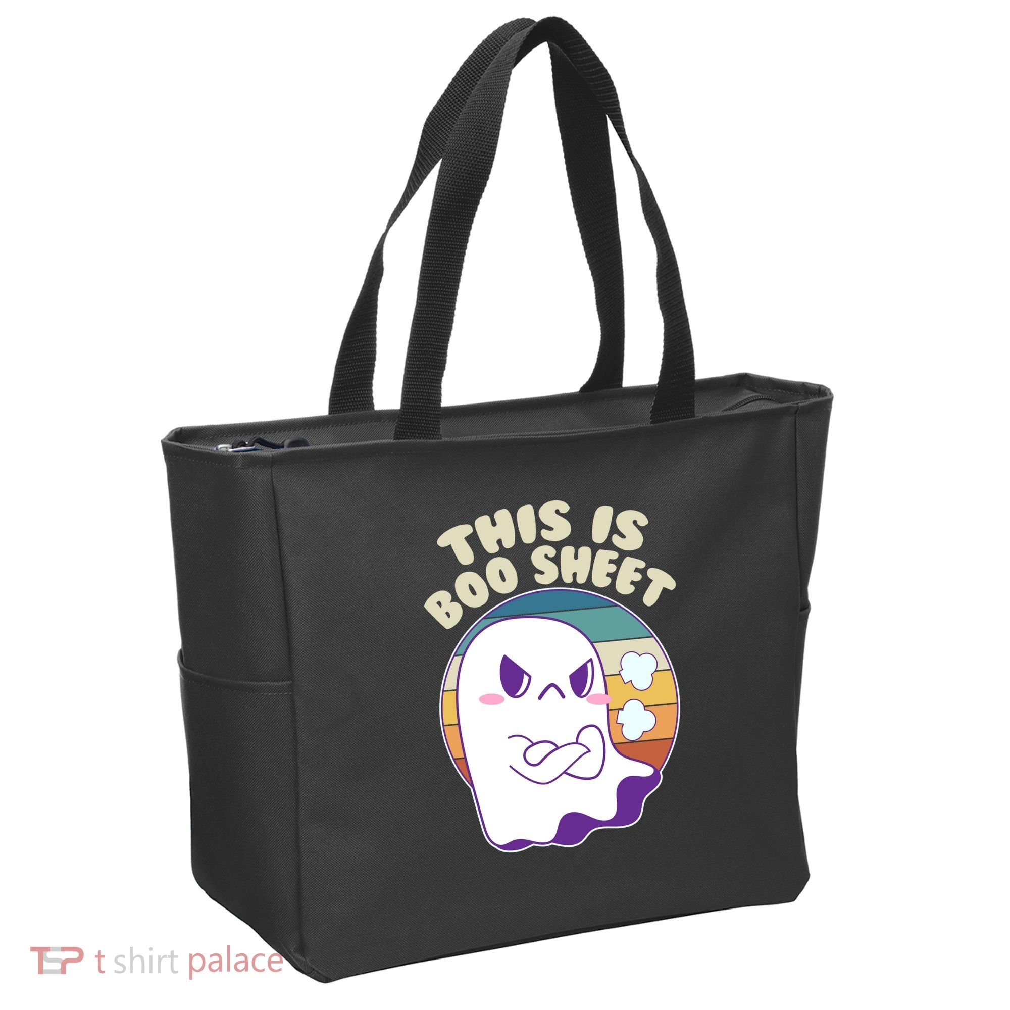 Funny Halloween This Is Boo Sheet Cute Ghost Tote Bag