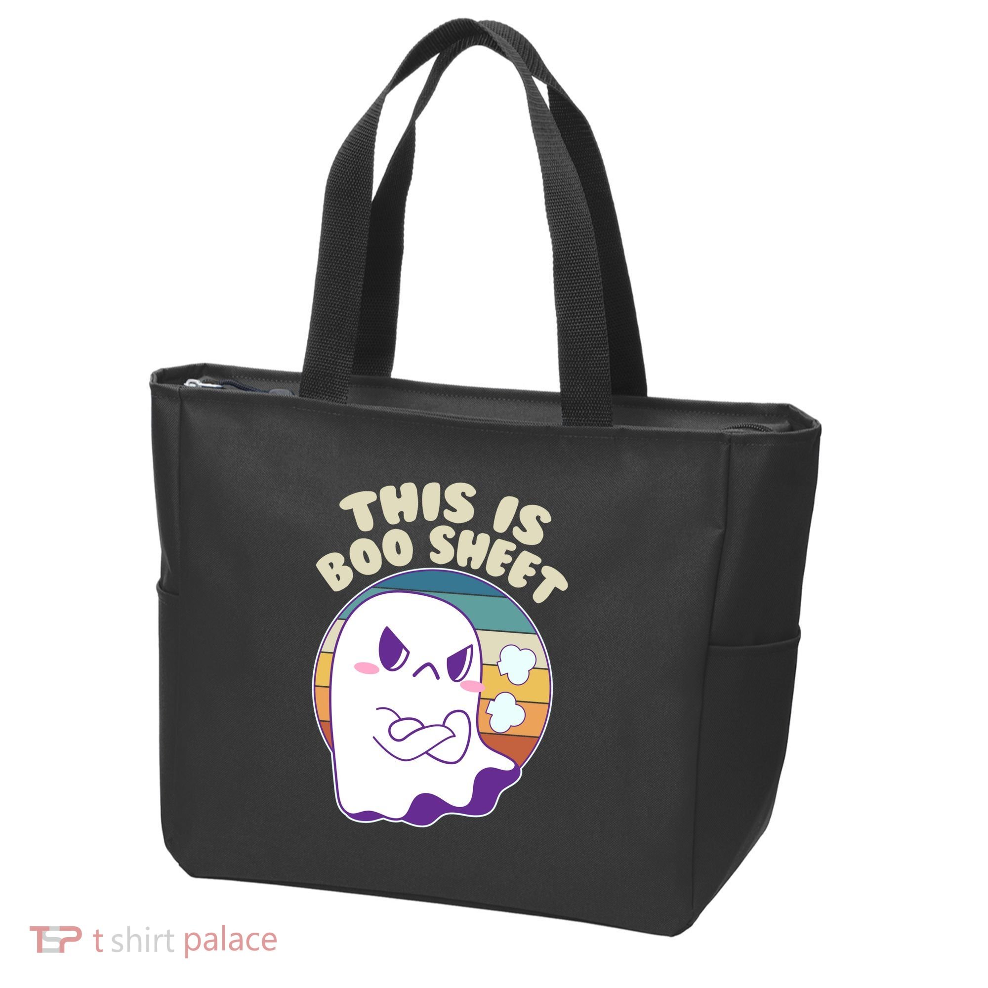 Funny Halloween This Is Boo Sheet Cute Ghost Tote Bag
