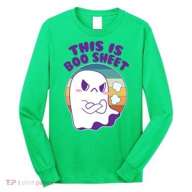 Funny Halloween This Is Boo Sheet Cute Ghost Long Sleeve Shirt