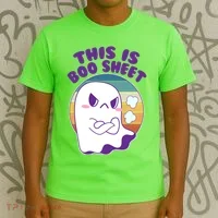 Funny Halloween This Is Boo Sheet Cute Ghost T-Shirt thumb 3