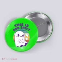 Funny Halloween This Is Boo Sheet Cute Ghost Button thumb 0