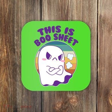 Funny Halloween This Is Boo Sheet Cute Ghost Coaster