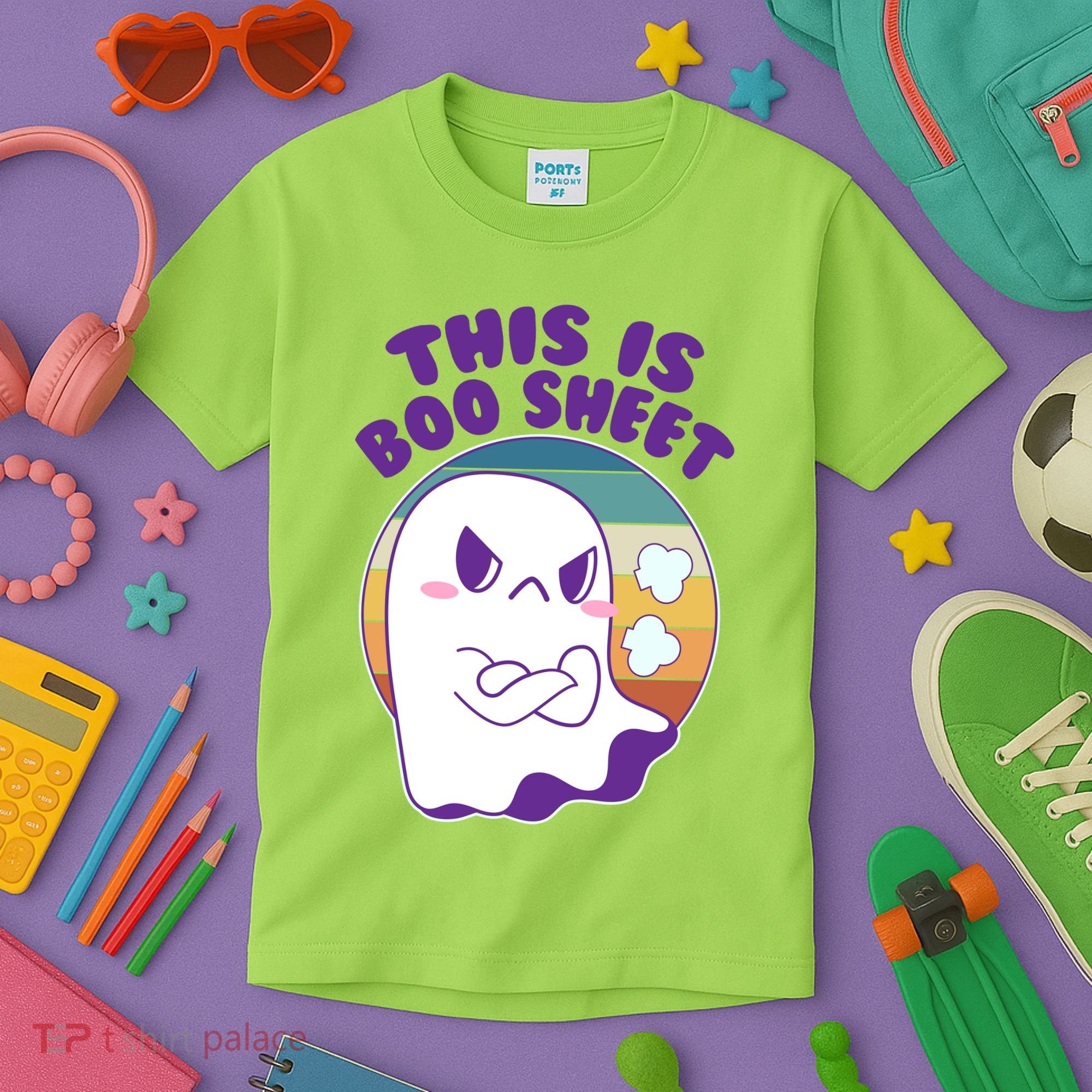 Funny Halloween This Is Boo Sheet Cute Ghost Kids T-Shirt