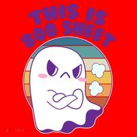 Funny Halloween This Is Boo Sheet Cute Ghost Santa Hat thumb 1