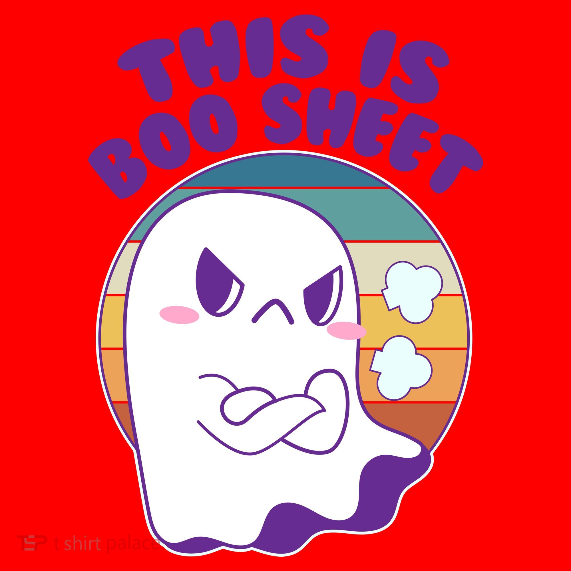 Funny Halloween This Is Boo Sheet Cute Ghost Santa Hat
