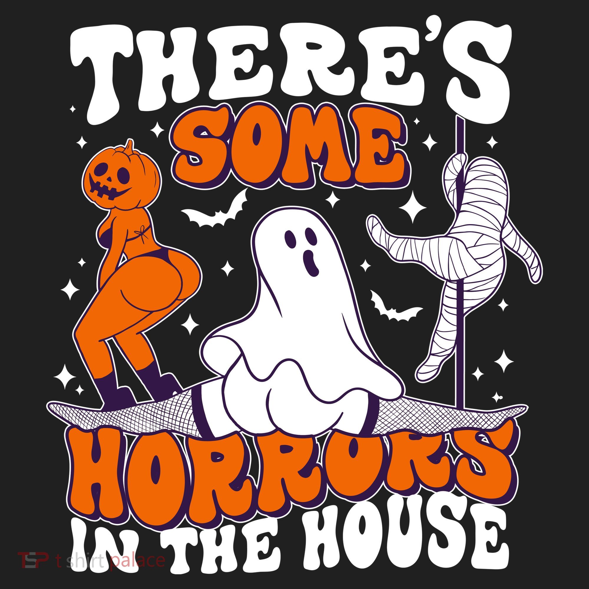Funny Halloween Theres Some Horrors In The House Women's Sweatshirt
