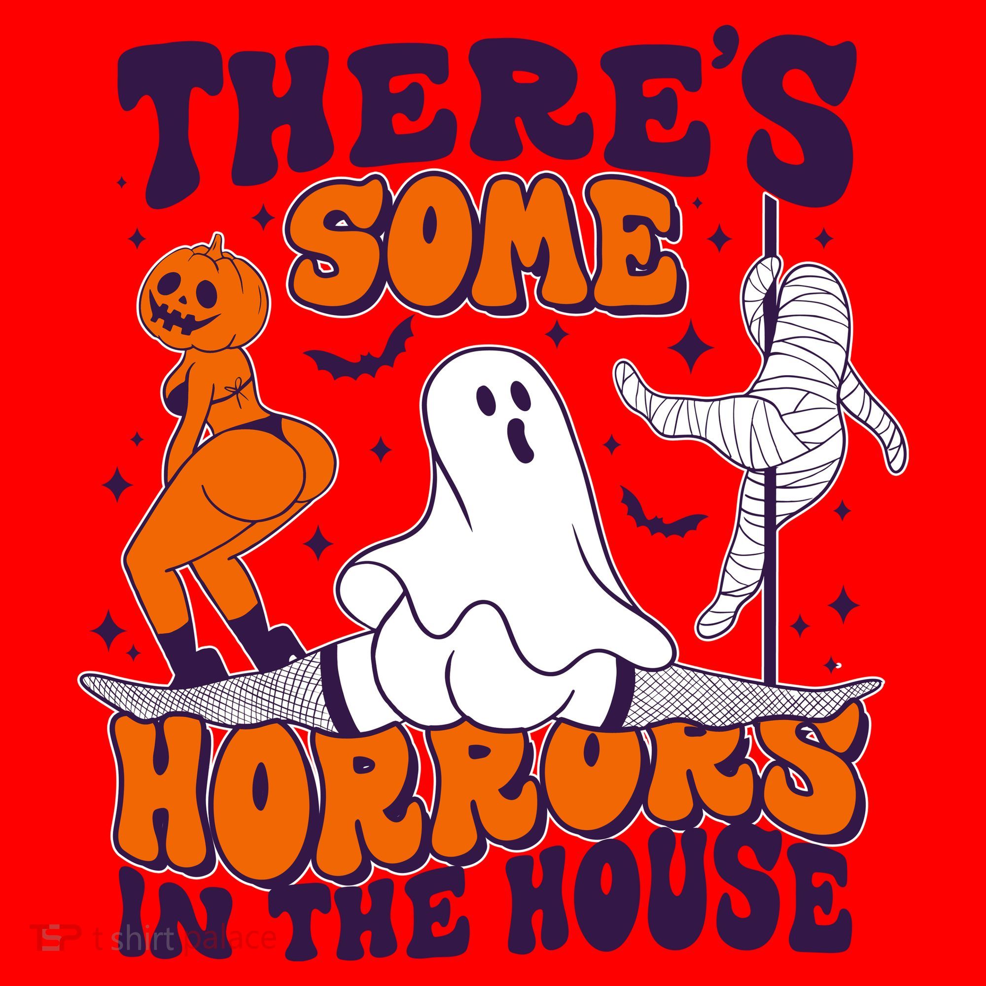 Funny Halloween Theres Some Horrors In The House Santa Hat