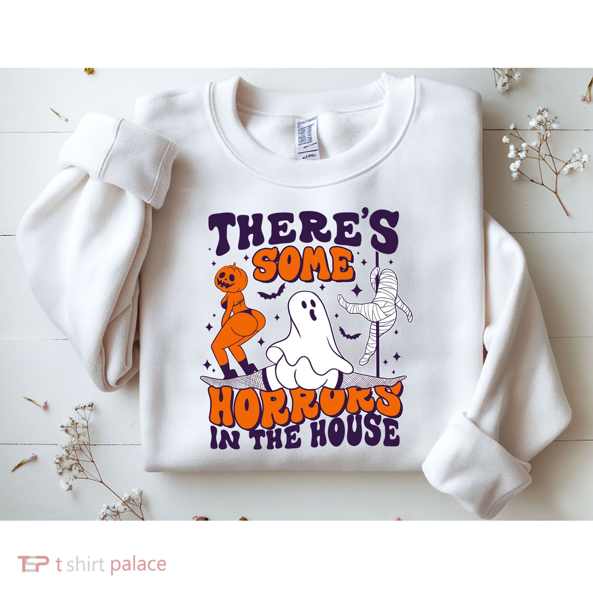 Funny Halloween Theres Some Horrors In The House Sweatshirt