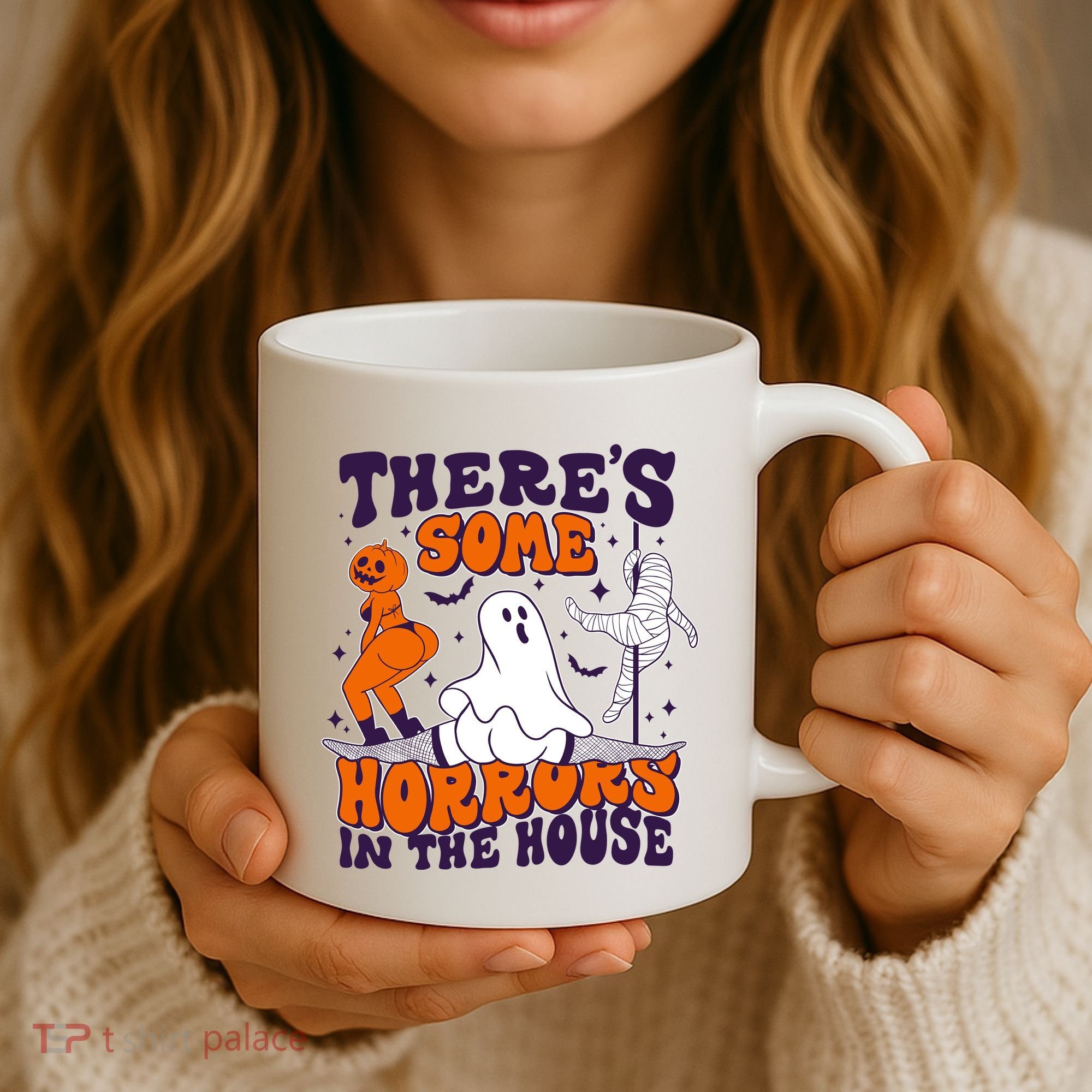 Funny Halloween Theres Some Horrors In The House Coffee Mug