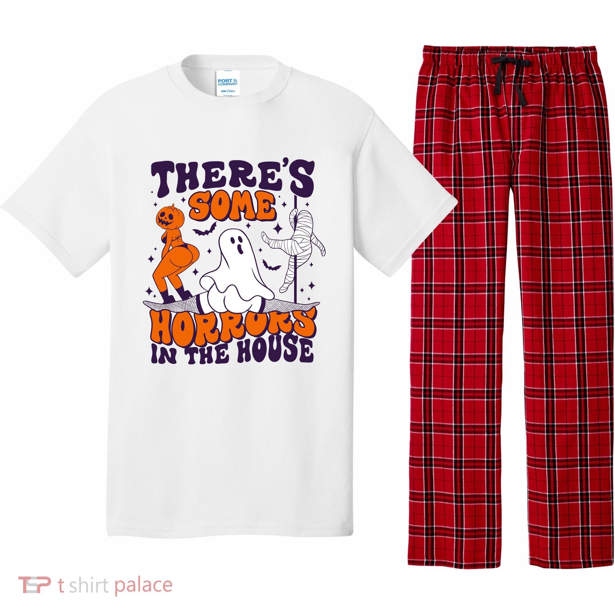 Funny Halloween Theres Some Horrors In The House Pajama Set