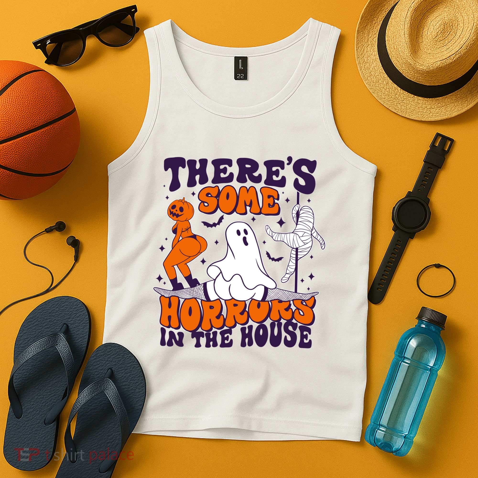 Funny Halloween Theres Some Horrors In The House Tank Top