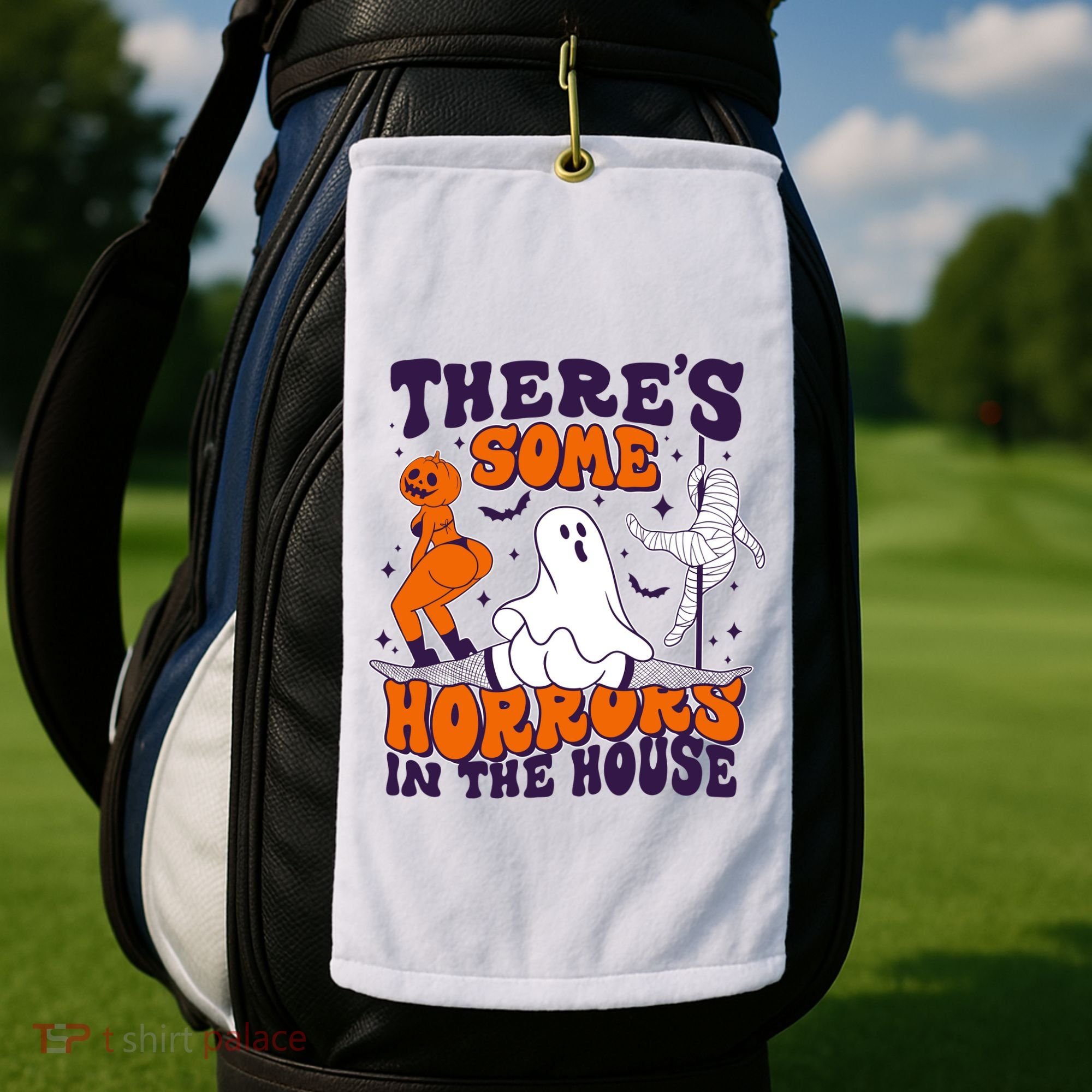 Funny Halloween Theres Some Horrors In The House Golf Towel