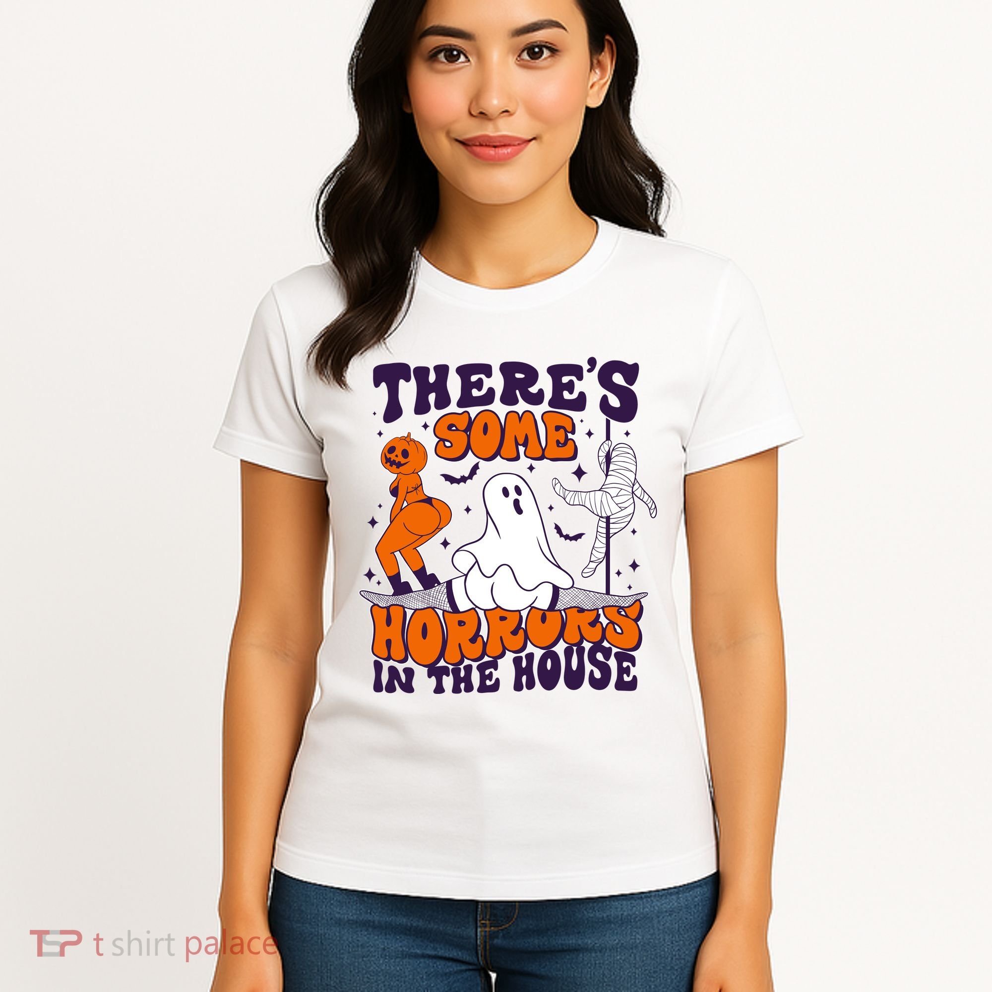 Funny Halloween Theres Some Horrors In The House Women's T-Shirt