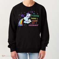 Fabulous Happy Unicorn Farting Rainbow Gift Women's Sweatshirt thumb 0