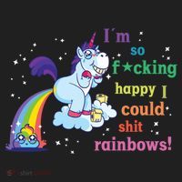Fabulous Happy Unicorn Farting Rainbow Gift Golf Towel thumb 3