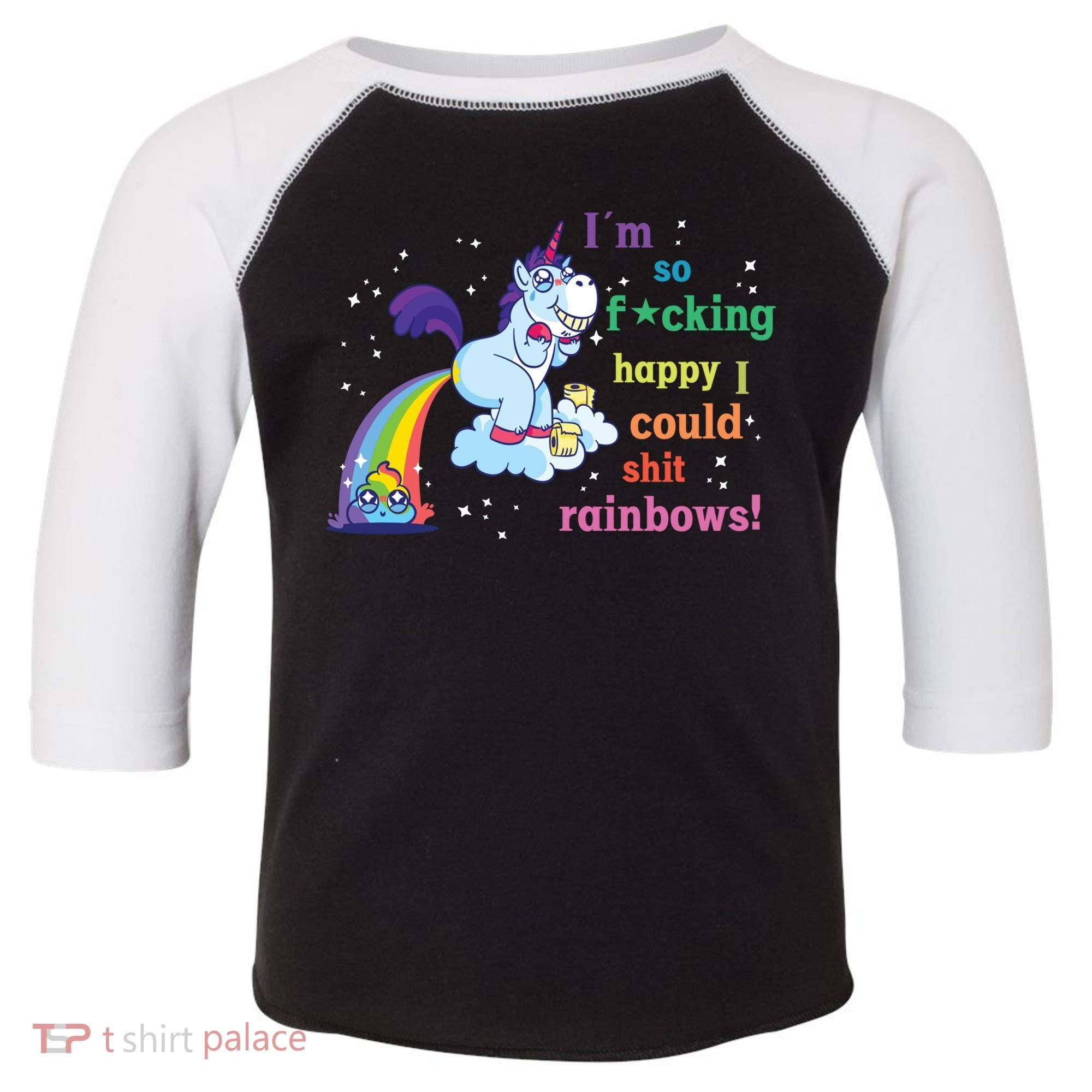 Fabulous Happy Unicorn Farting Rainbow Gift Toddler Fine Jersey T-Shirt