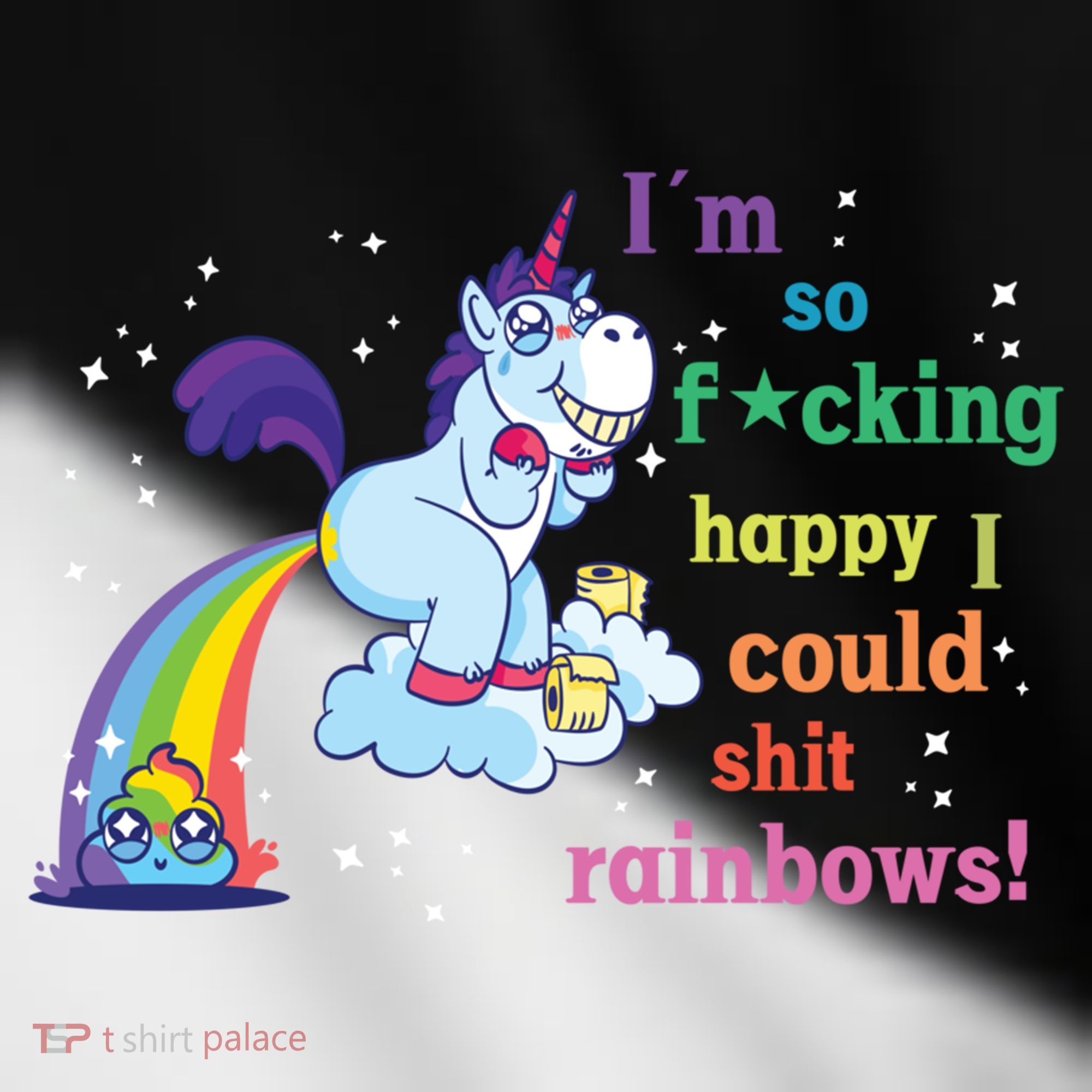 Fabulous Happy Unicorn Farting Rainbow Gift Toddler Fine Jersey T-Shirt