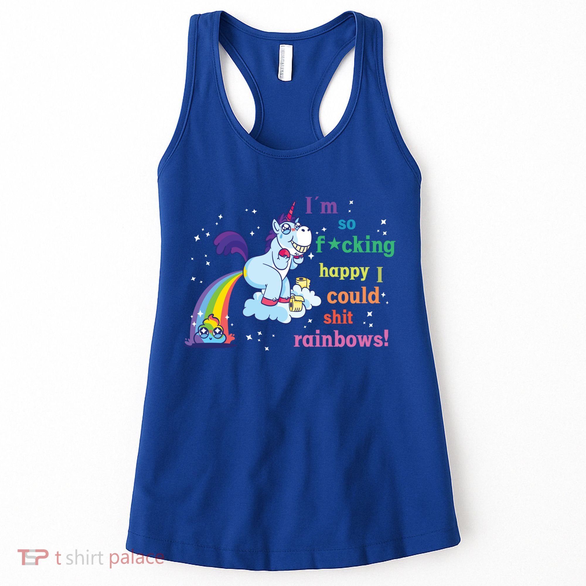 Fabulous Happy Unicorn Farting Rainbow Gift Women's Tank Top
