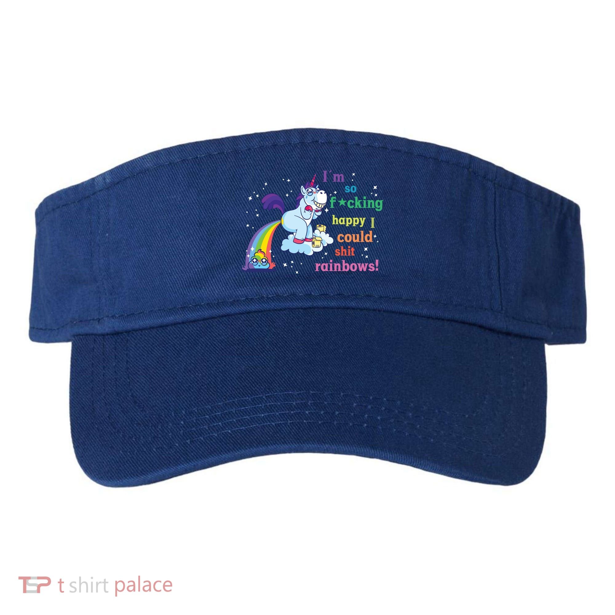 Fabulous Happy Unicorn Farting Rainbow Gift Visor
