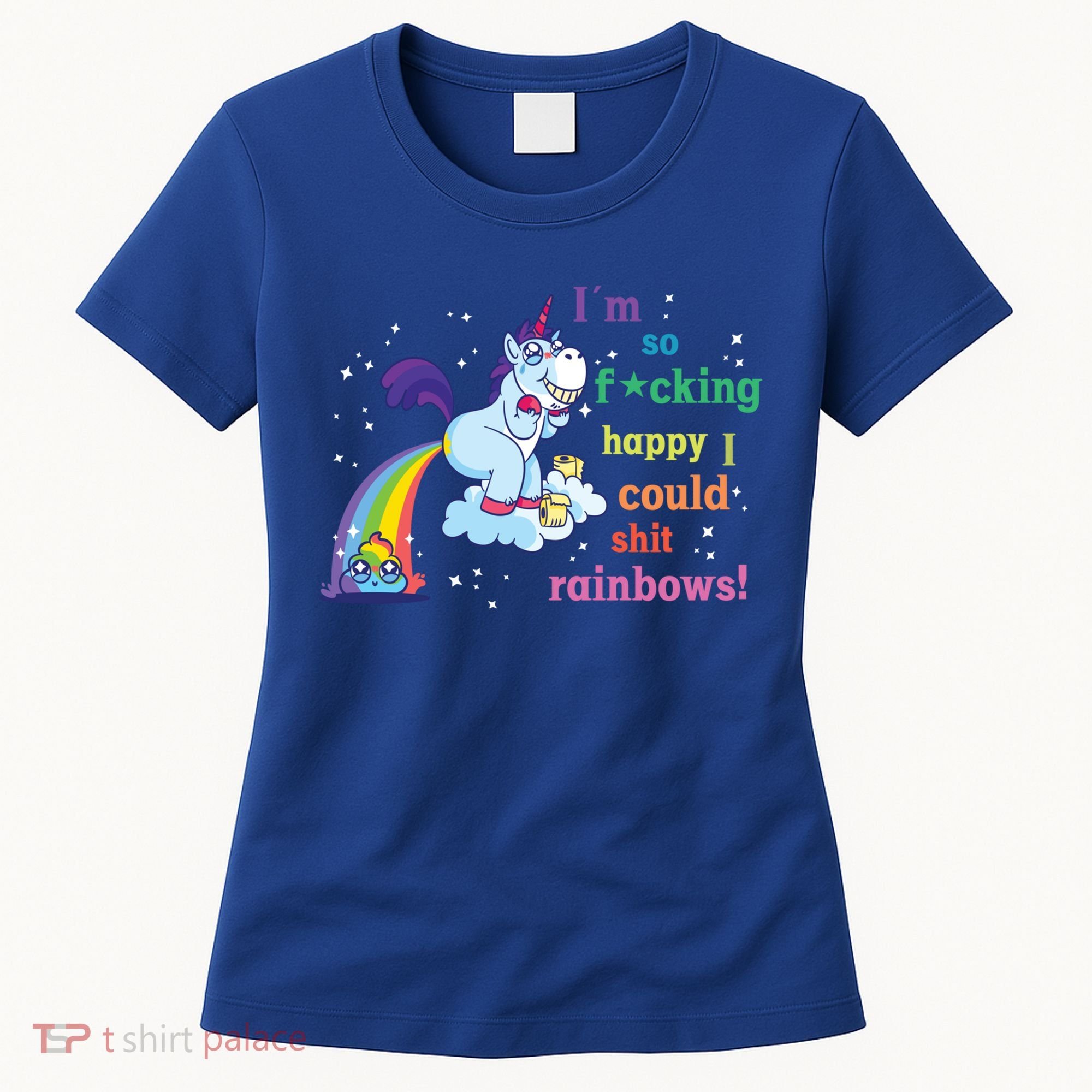 Fabulous Happy Unicorn Farting Rainbow Gift Women's T-Shirt