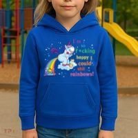 Fabulous Happy Unicorn Farting Rainbow Gift Kids Hoodie thumb 3
