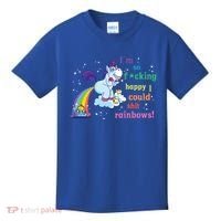Fabulous Happy Unicorn Farting Rainbow Gift Kids T-Shirt thumb 0