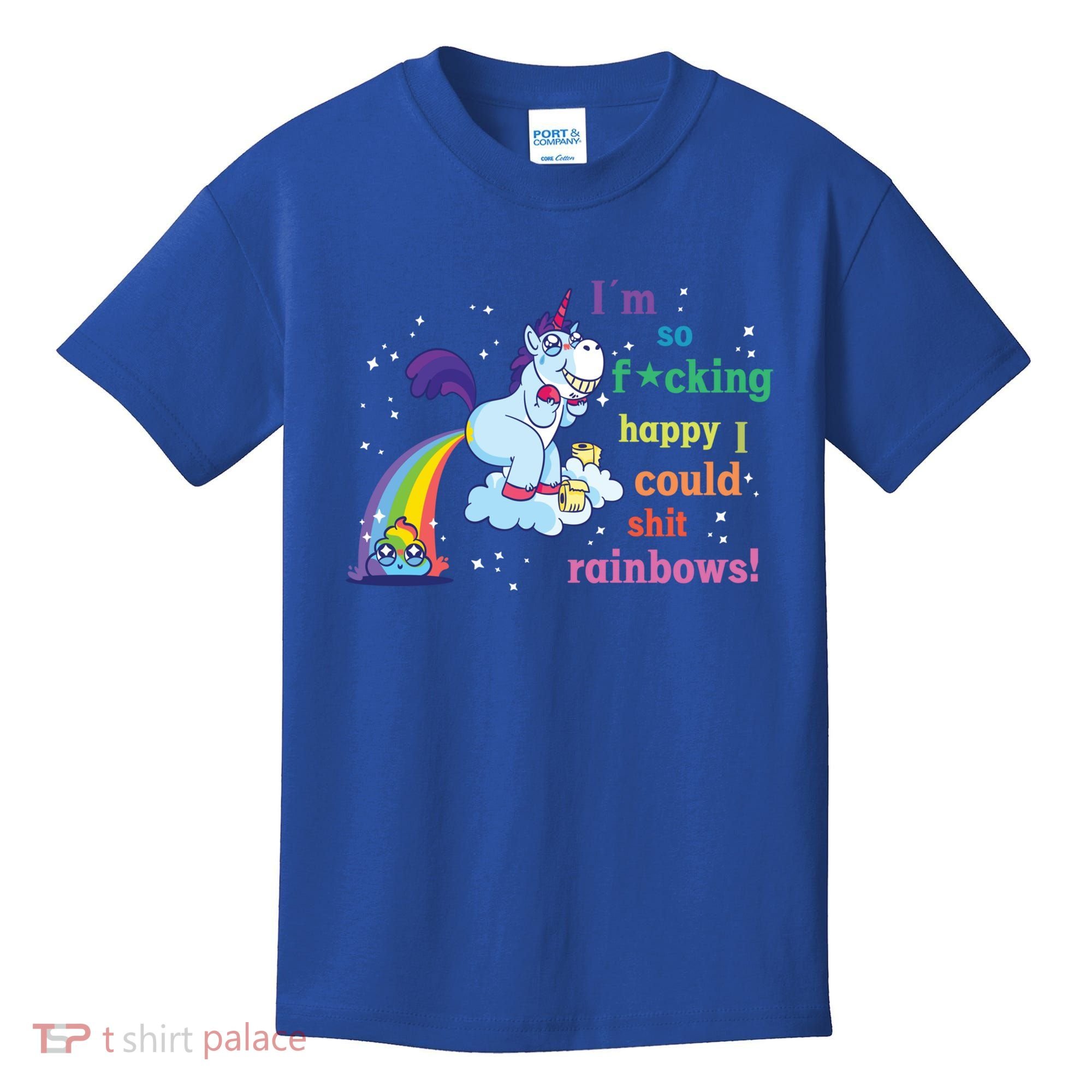 Fabulous Happy Unicorn Farting Rainbow Gift Kids T-Shirt