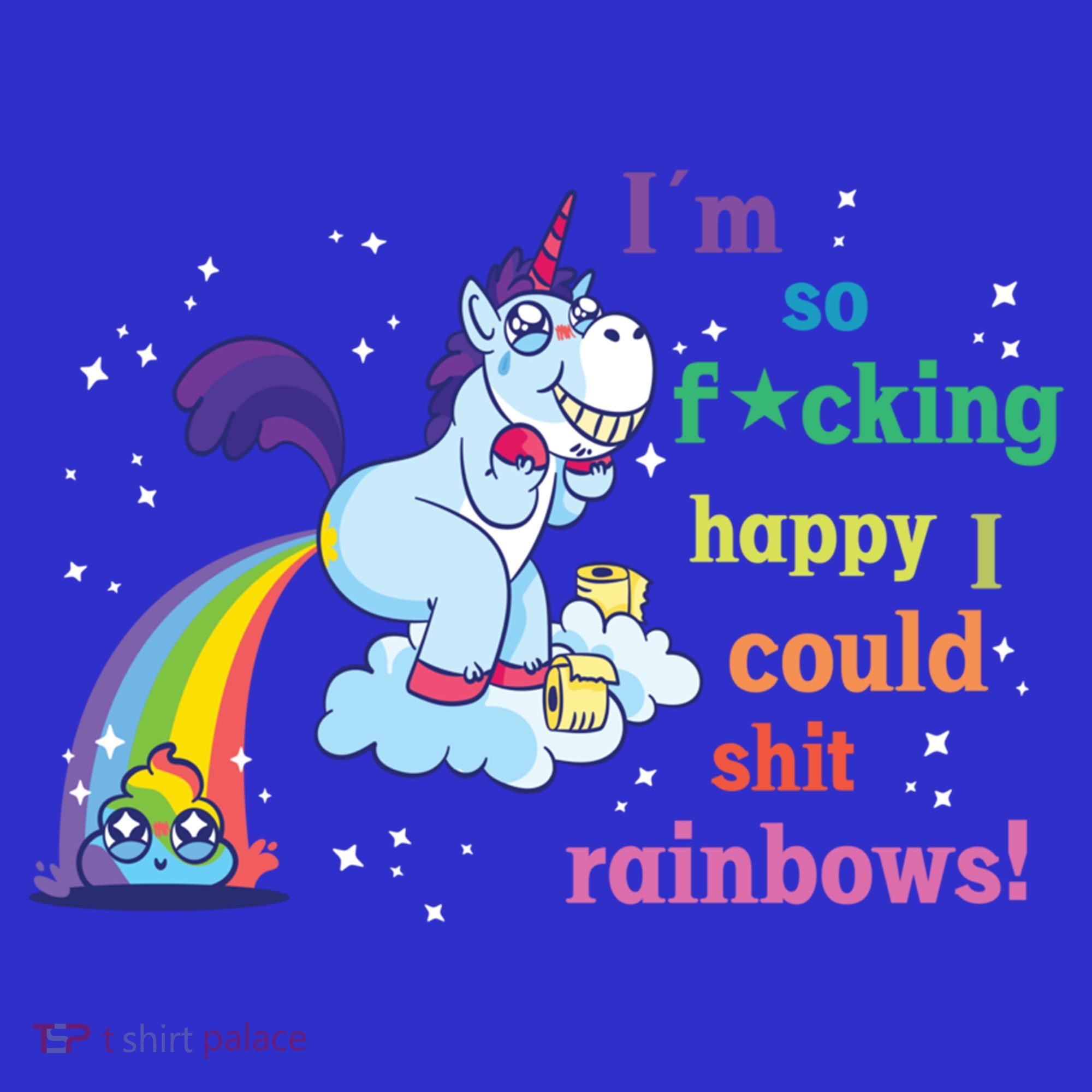 Fabulous Happy Unicorn Farting Rainbow Gift Tote Bag