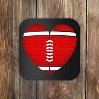 Football Heart Valentine's Day Fors Coaster thumb 0