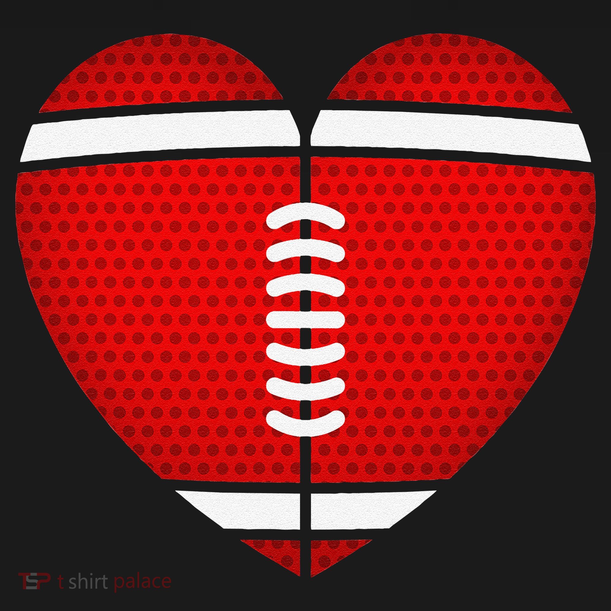 Football Heart Valentine's Day Fors Women's Hoodie