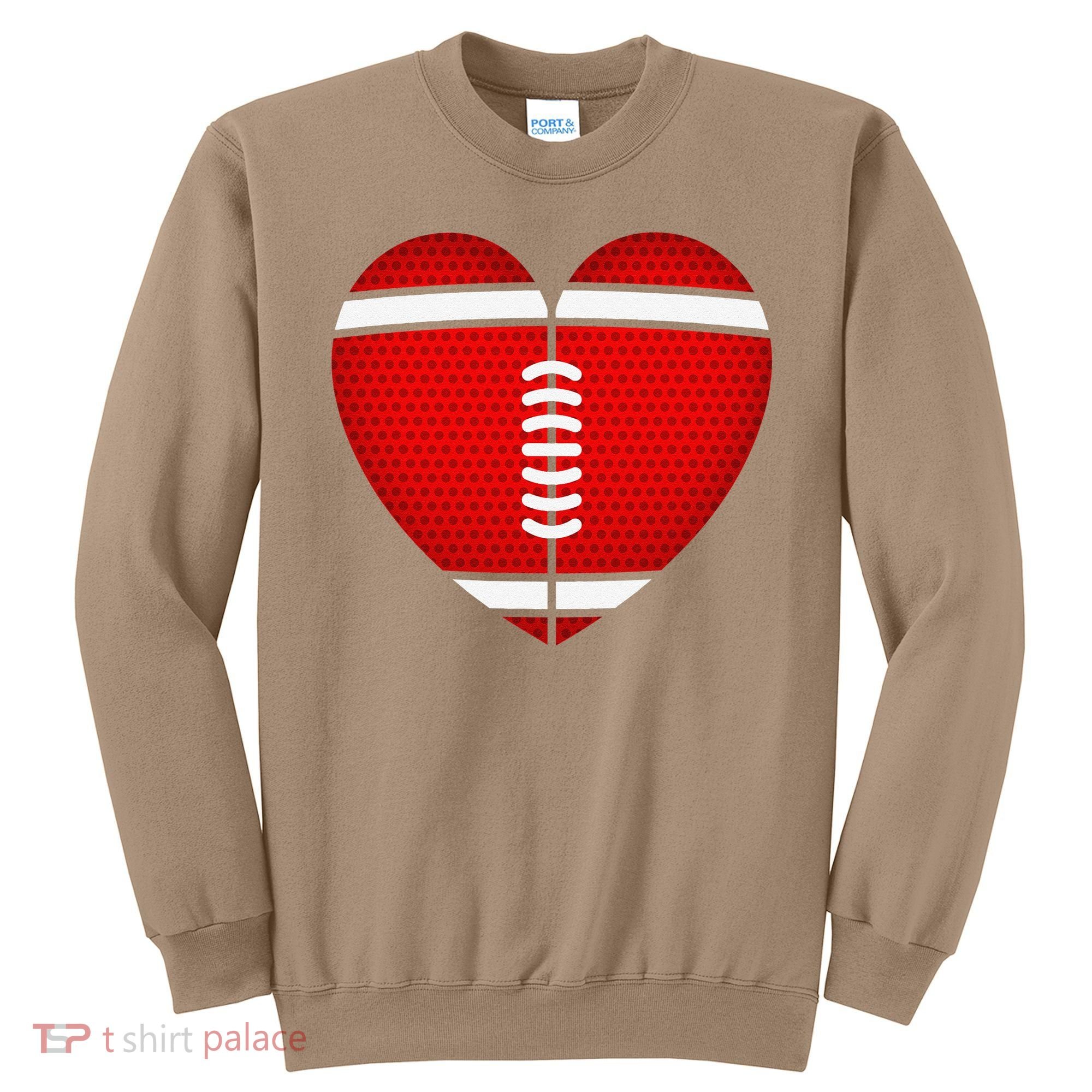 Football Heart Valentine's Day Fors Sweatshirt