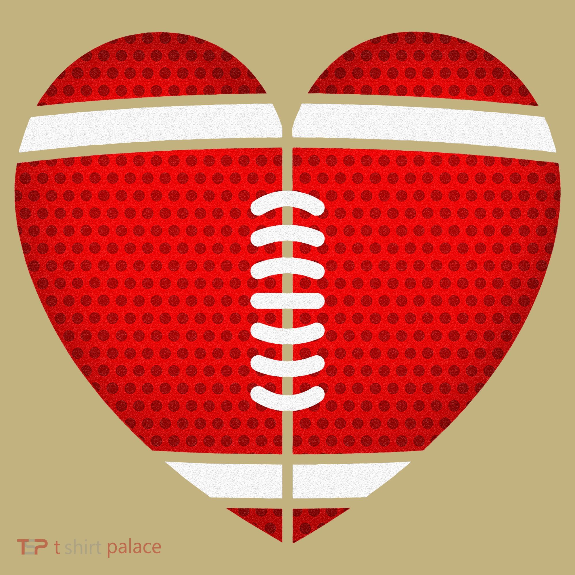 Football Heart Valentine's Day Fors Sweatshirt