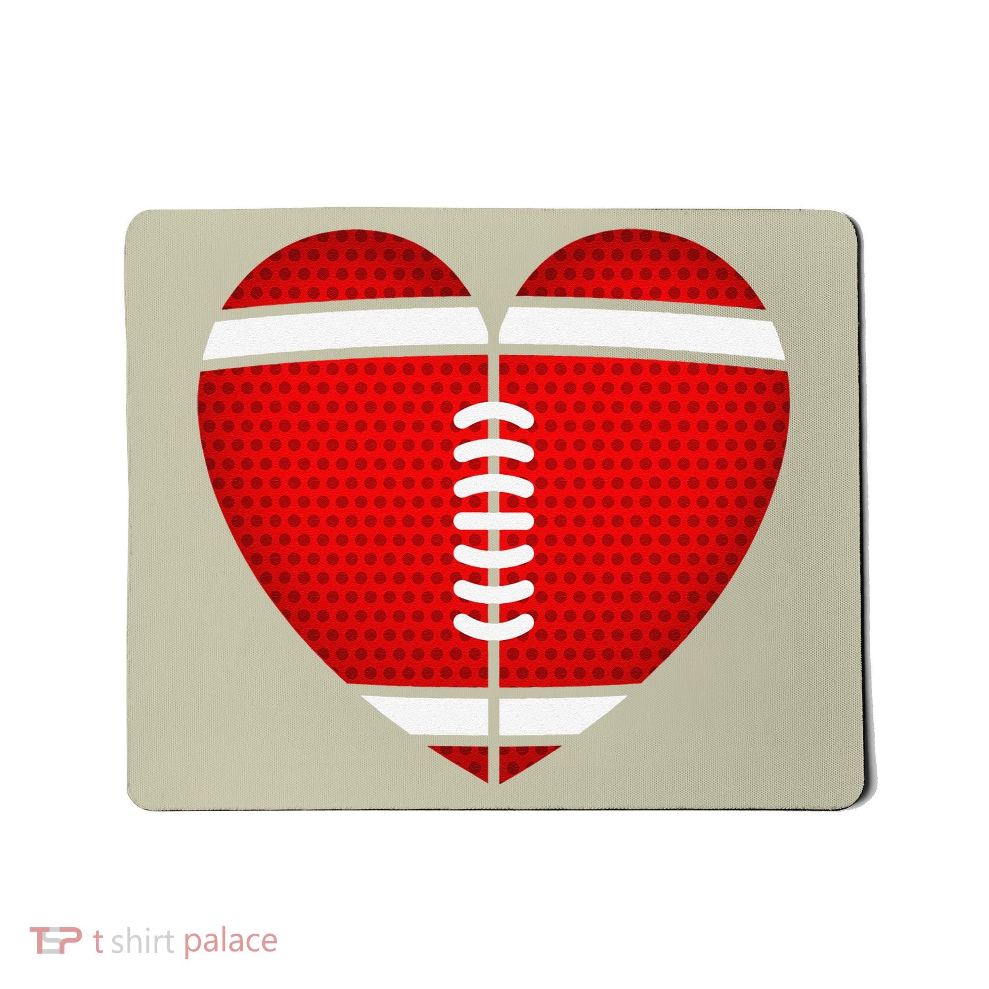 Football Heart Valentine's Day Fors Mousepad