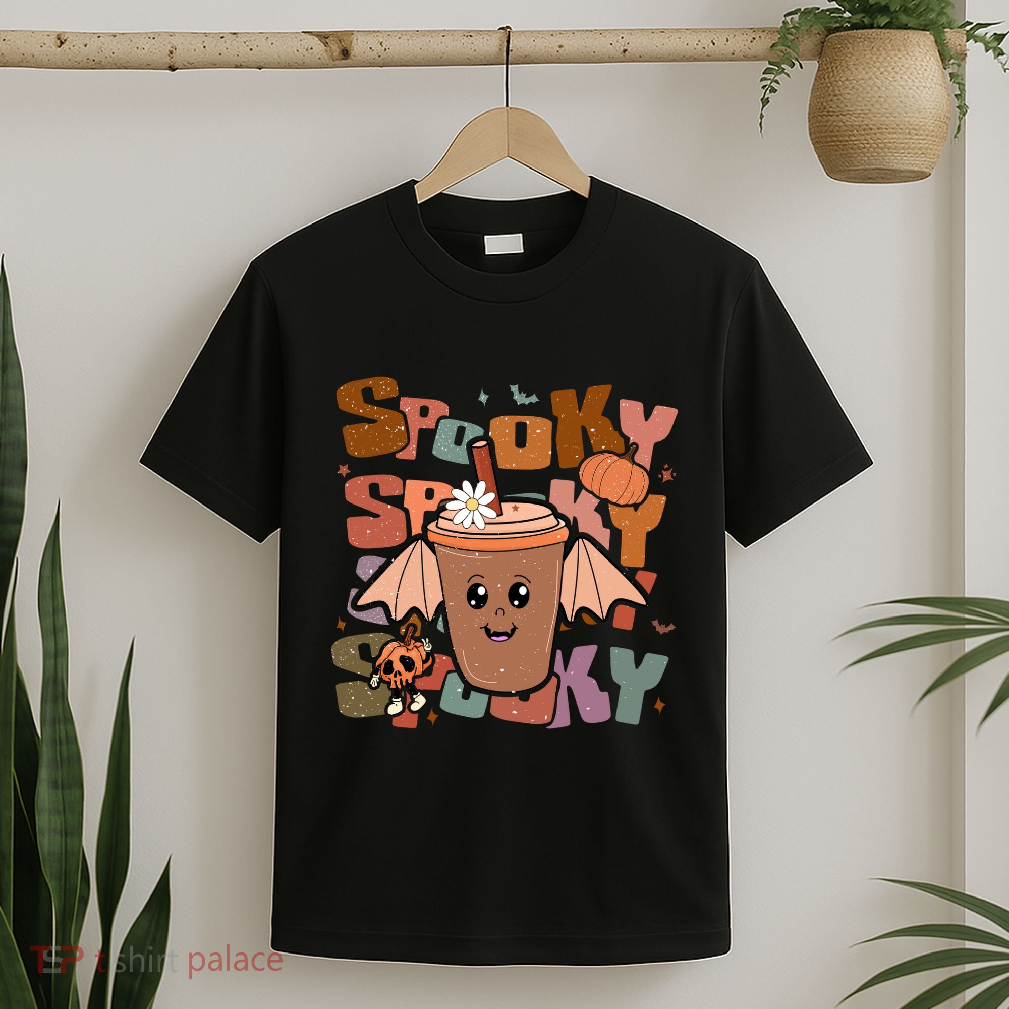 Funny Halloween Vibes Retro Spooky Ghost Boo Spooky Season Gift T-Shirt