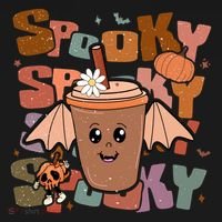 Funny Halloween Vibes Retro Spooky Ghost Boo Spooky Season Gift Pajama Set thumb 2