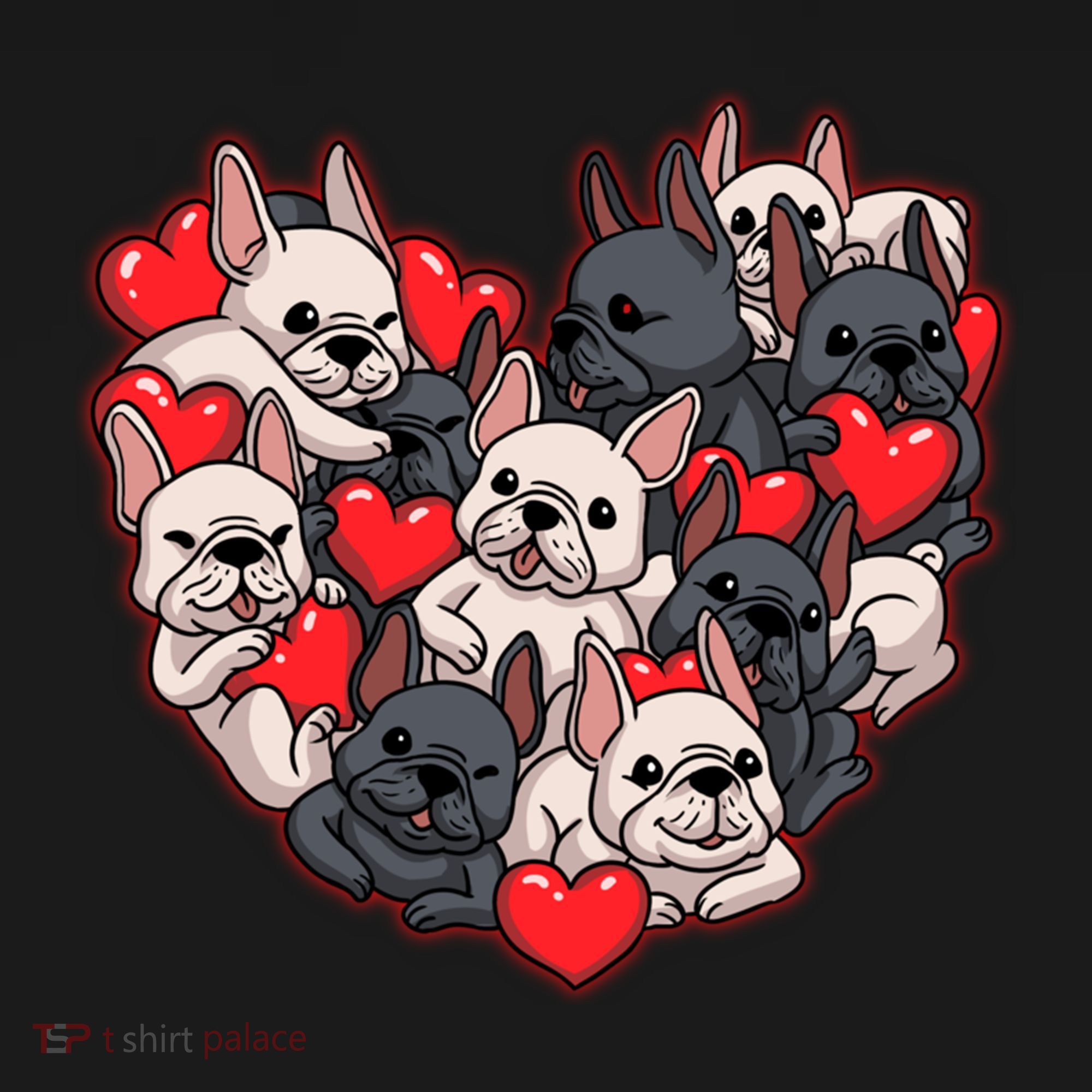 Frenchie Heart Valentines Great Gift Love French Bulldog Gift Meaningful Gift Bucket Hat
