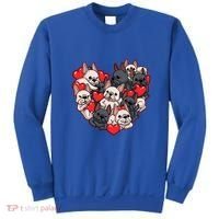 Frenchie Heart Valentines Great Gift Love French Bulldog Gift Meaningful Gift Sweatshirt thumb 0