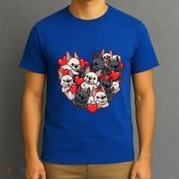 Frenchie Heart Valentines Great Gift Love French Bulldog Gift Meaningful Gift T-Shirt thumb 3