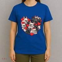 Frenchie Heart Valentines Great Gift Love French Bulldog Gift Meaningful Gift T-Shirt thumb 4