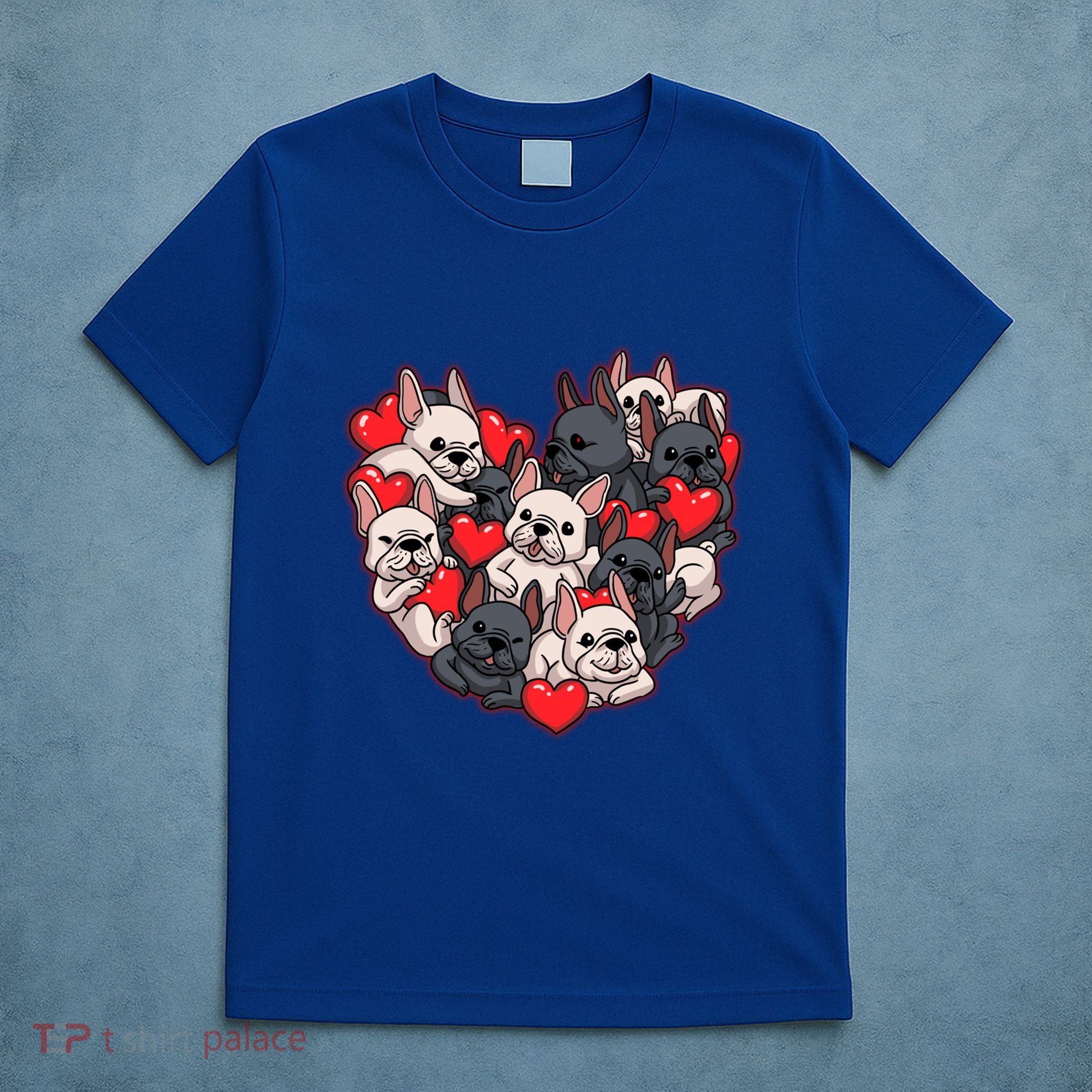 Frenchie Heart Valentines Great Gift Love French Bulldog Gift Meaningful Gift T-Shirt
