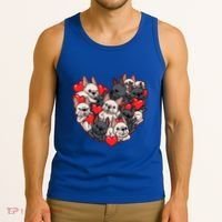Frenchie Heart Valentines Great Gift Love French Bulldog Gift Meaningful Gift Tank Top thumb 3