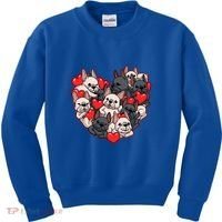 Frenchie Heart Valentines Great Gift Love French Bulldog Gift Meaningful Gift Kids Sweatshirt thumb 0