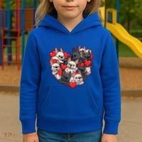 Frenchie Heart Valentines Great Gift Love French Bulldog Gift Meaningful Gift Kids Hoodie thumb 3