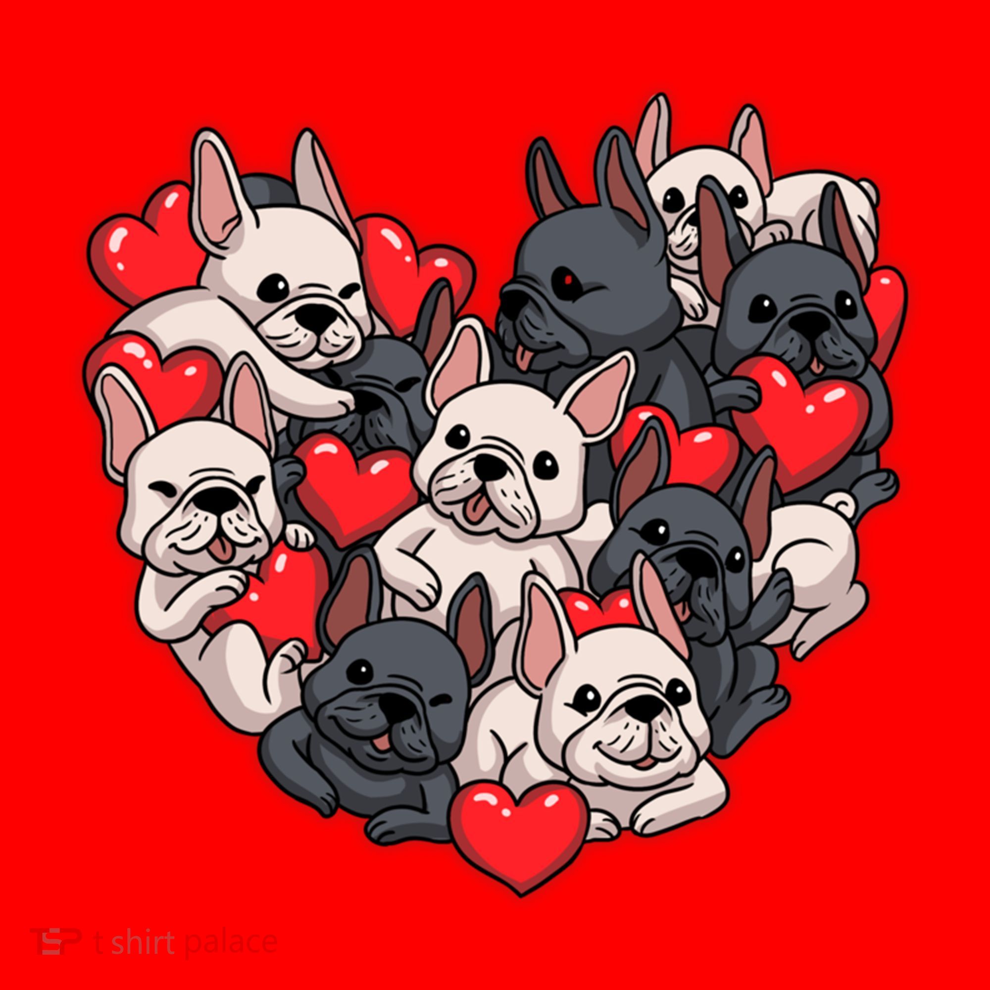 Frenchie Heart Valentines Great Gift Love French Bulldog Gift Meaningful Gift Santa Hat