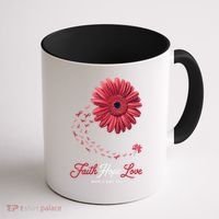 Falth Hope World AIDS Day Awareness Daisy Flower Ribbon Coffee Mug thumb 1