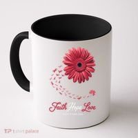 Falth Hope World AIDS Day Awareness Daisy Flower Ribbon Coffee Mug thumb 0